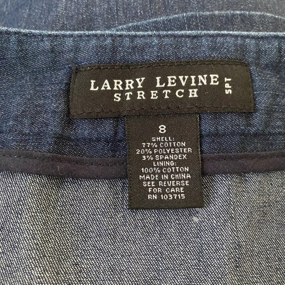 Larry Levine Layered Pleats Denim Skirt Womens Size 8 (1082) - Picture 3 of 4